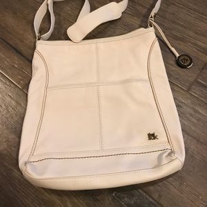 The sak Genuine white leather strap purse bag